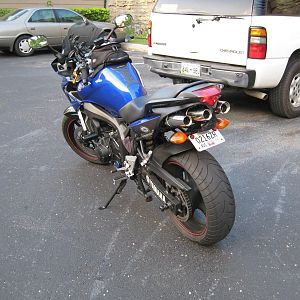 Before FZ1 bars and Sprocket+Speedohealer mod