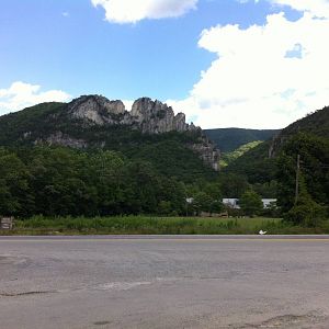 Seneca Rocks from the Trading Post